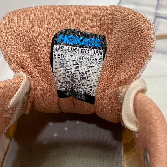 HOKA One One Solimar Running Shoes Cream Peach Parfait Women’s 8.5 - Picture 10 of 14